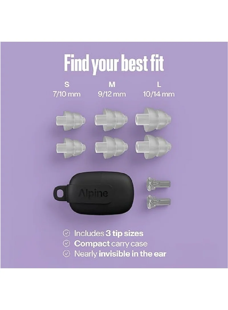 ألبين PartyPlug Music Earplugs - Noise Reduction for Concerts, Parties & Festivals - Hypoallergenic, Reusable, Transparent